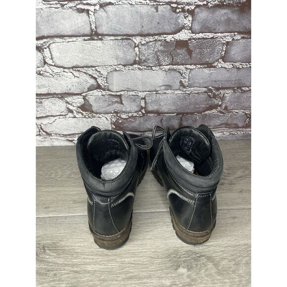 TAOS Footwear Black Leather Lace Up Ankle Combat Boots Women Sz 7.5M US/38EU - Picture 12 of 16